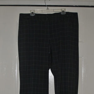 Dark Gray Plaid Trousers